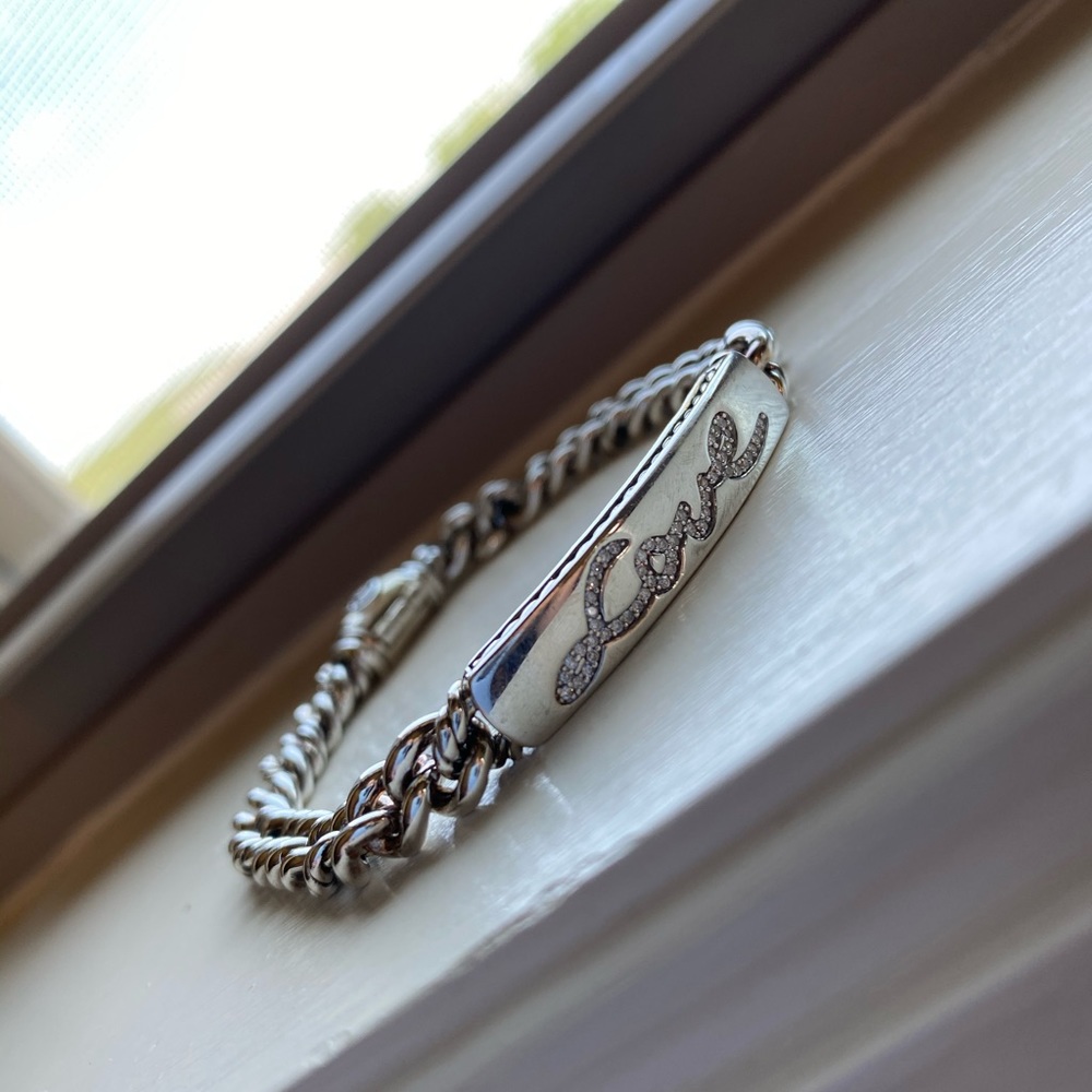 DAVID YURMAN CURB LINK DIAMOND LOVE BRACELET